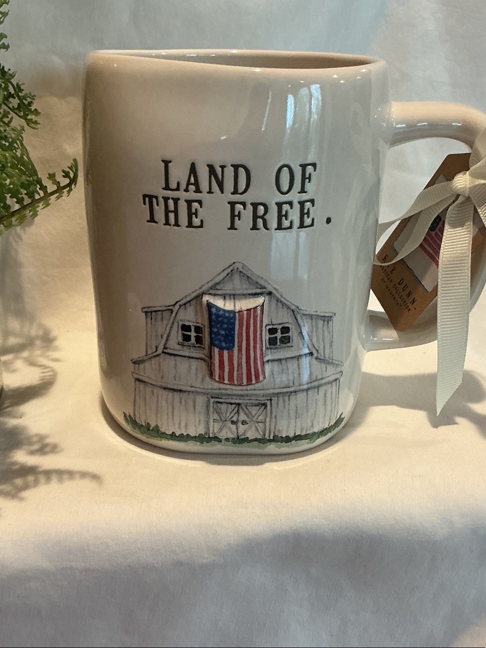 Rae Dunn LAND OF THE FREE Patriotic Mug